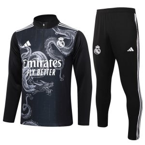 Survetement Real Madrid Training 2024 2025 Noir Dragon