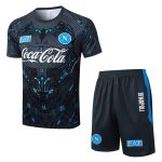 Ensemble Maillot Short Naples 2025 2026 Noir Motif