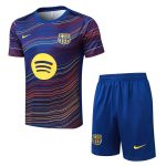 Ensemble Maillot Short Barca 2025 2026 Bleu Clair