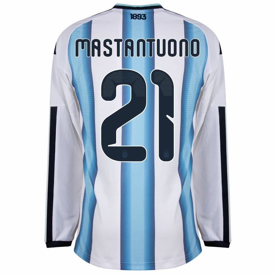 Maillot Argentine Domicile 2026 2027 Manches Longues Mastantuono (3)
