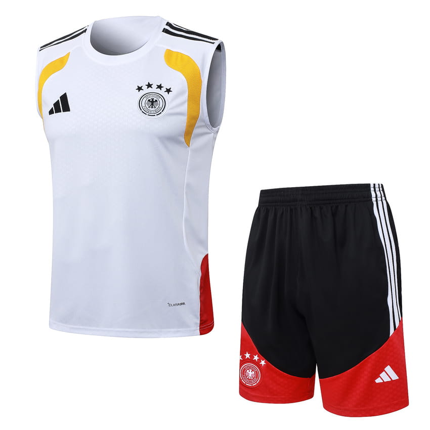 Debardeur Short Allemagne 2026 2027 Blanc Rouge