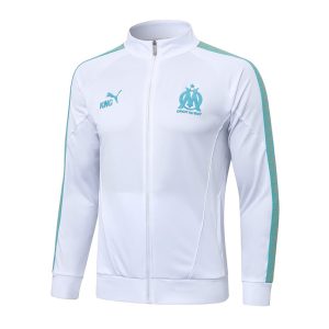Survetement OM Veste 2025 2026 Blanc