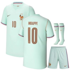 Camiseta de la Selección Nacional de Francia para Niños, Kit Verde, Copa Mundial 2026, Mbappé