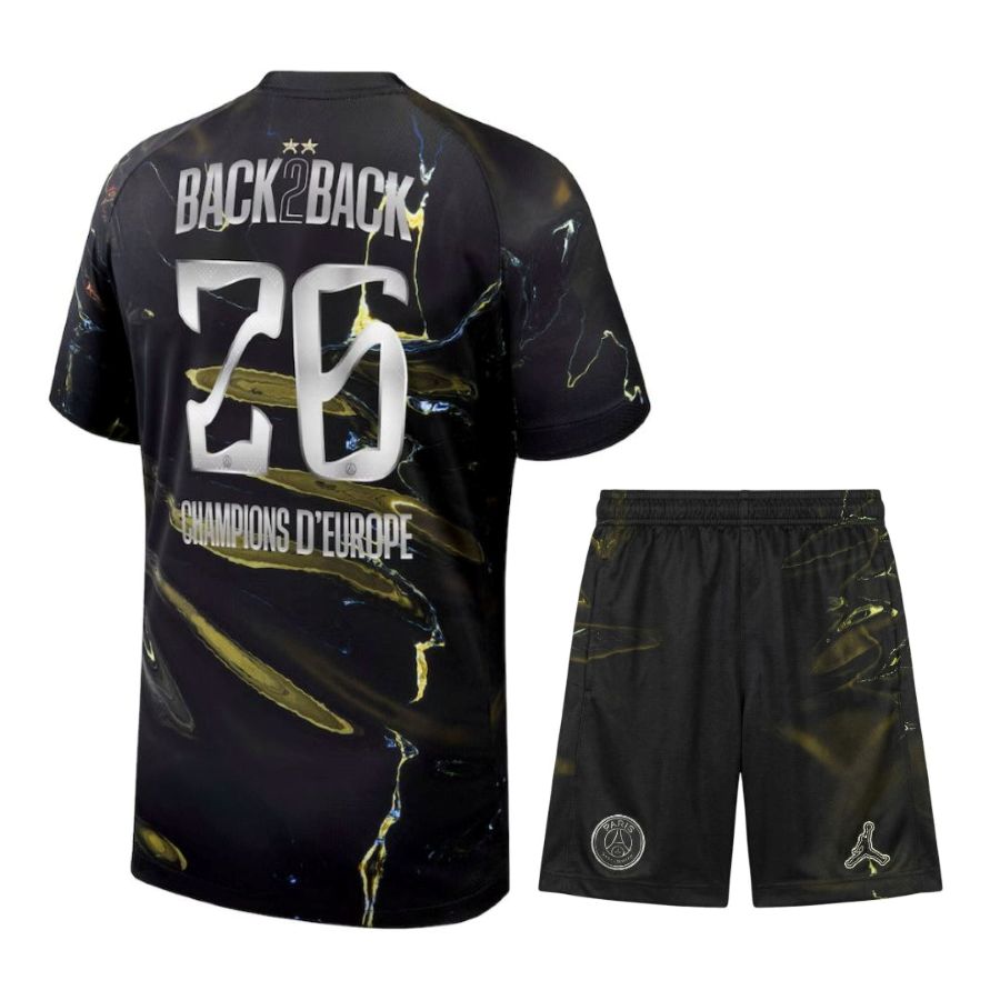 Maillot Kit Enfant PSG Jordan Night 2025 2026 2 étoiles Champion 26