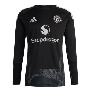 Maillot Manchester United Gardien 2026 2027 Manches Longues Noir (1)