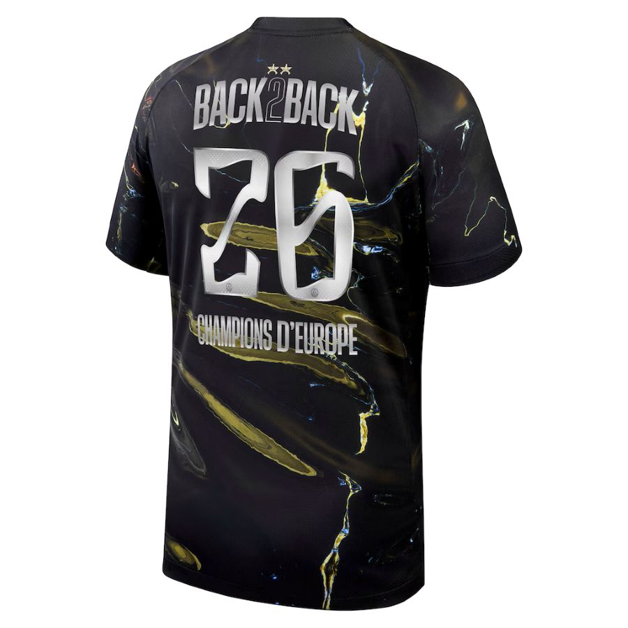 Maillot PSG Jordan Night 2 Etoiles Champions D'Europe 26