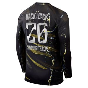 Maillot PSG Jordan Night 2 étoiles Champions D'Europe 26 Manches Longues (2)