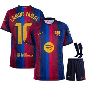 Barca Home Kit for Kids 2026/2027 Lamine Yamal (1)