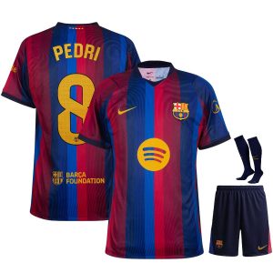 Barca Home Kit for Kids 2026/2027 Pedri (1)
