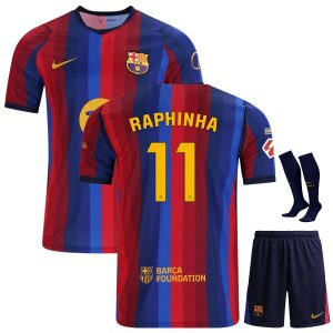 Maillot Kit Enfant Barca Domicile 2026 2027 Raphinha