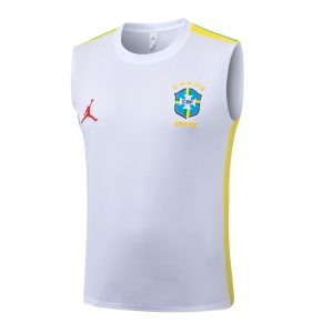 Brazil 2026-2027 White Tank Top and Shorts