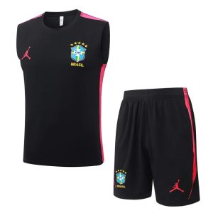 Brazil 2026-2027 Tank Top and Shorts - Black and Red