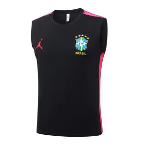 Brazil 2026-2027 Tank Top and Shorts - Black and Red