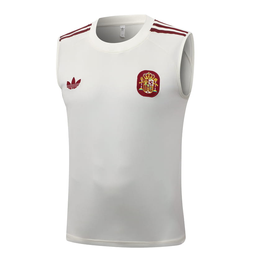 Debardeur Short Espagne 2026 2027 Blanc Rouge
