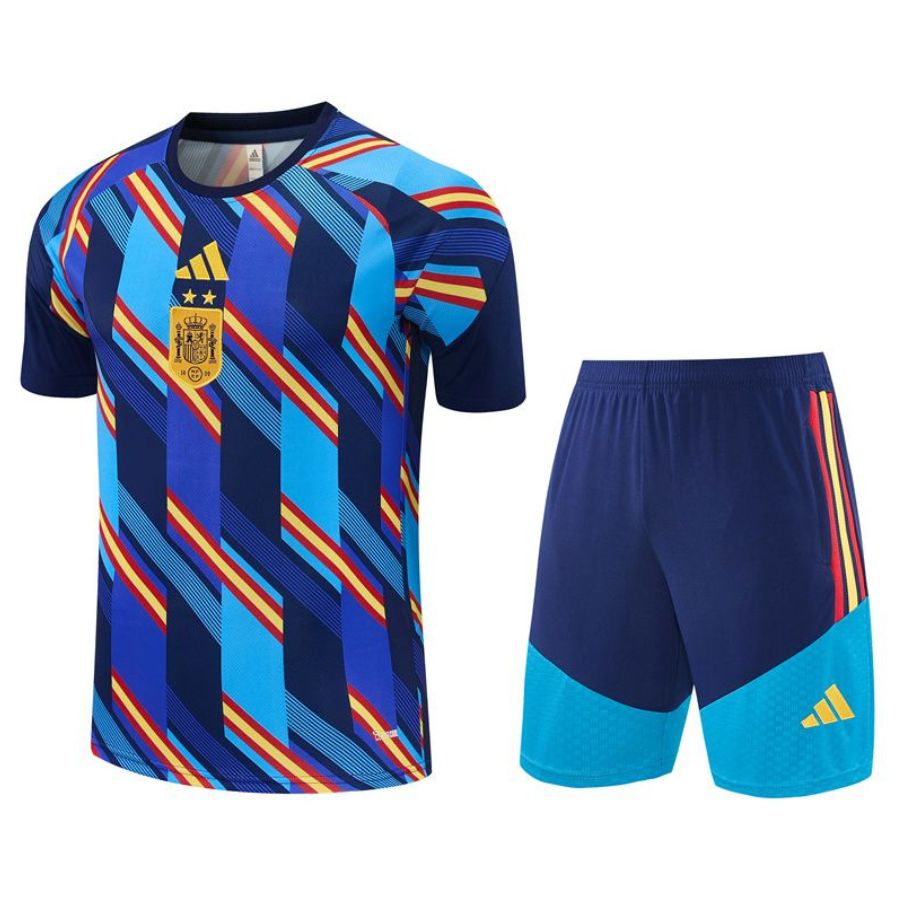 Ensemble Maillot Short Espagne 2 Etoiles 2026 2027 Bleu (1)