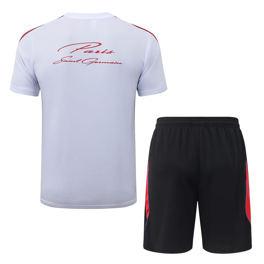 Ensemble Maillot Short PSG 2026 2027 Blanc Rouge