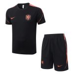 Ensemble Maillot Short Pays Bas 2026 2027 Noir Orange