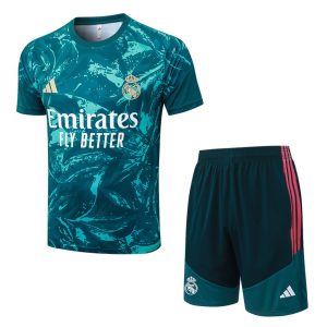 Conjunto de camiseta y pantalón corto verde medianoche del Real Madrid 2026/2027