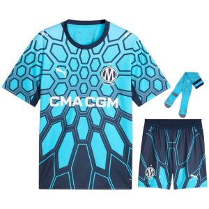 Maillot OM Kit Enfant 2026 2027 Gardien Bleu (1)