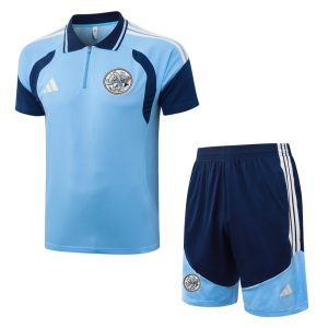Survetement Ajax Polo 2026 2027 Bleu Ciel