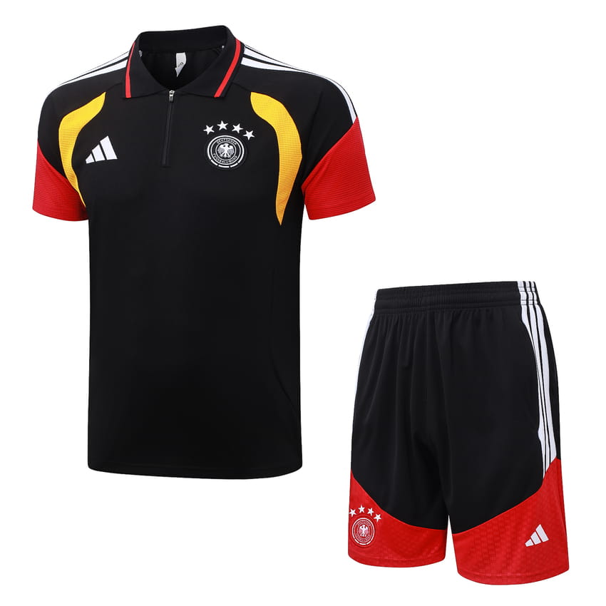Survetement Allemagne Polo 2026 2027 Noir Rouge