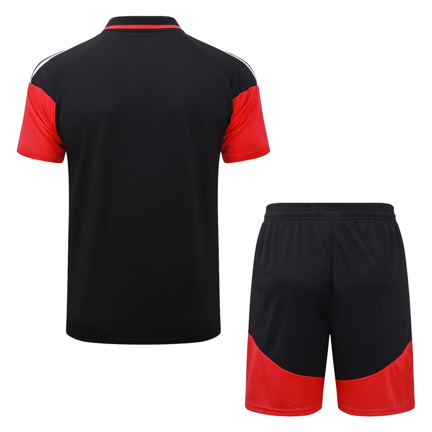 Survetement Allemagne Polo 2026 2027 Noir Rouge