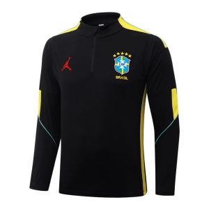 Brazil Training Tracksuit 2026-2027 Black Yellow