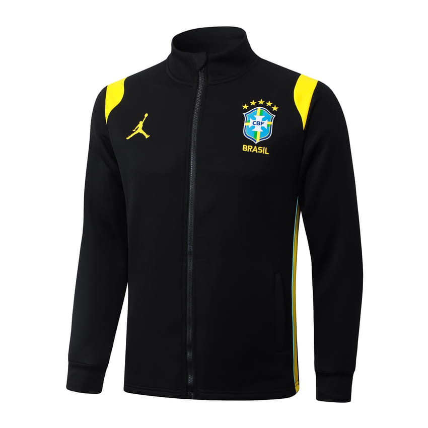 Survetement Bresil Veste 2026 2027 Noir Jaune