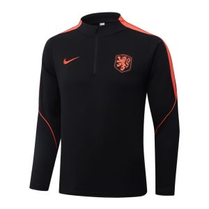 Survetement Pays Bas Training 2026 2027 Noir Orange