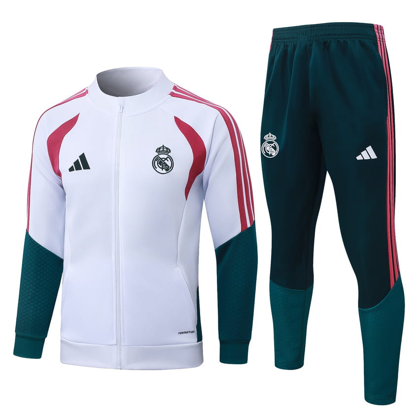 Survetement Real Madrid Veste 2026 2027 Blanc Rouge