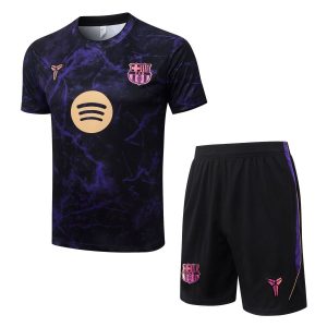 Ensemble Maillot Short Barca 2026 2027 Noir Violet (1)