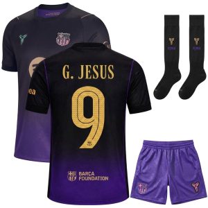 Maillot Kit Enfant Barca Exterieur 2026 2027 Jesus