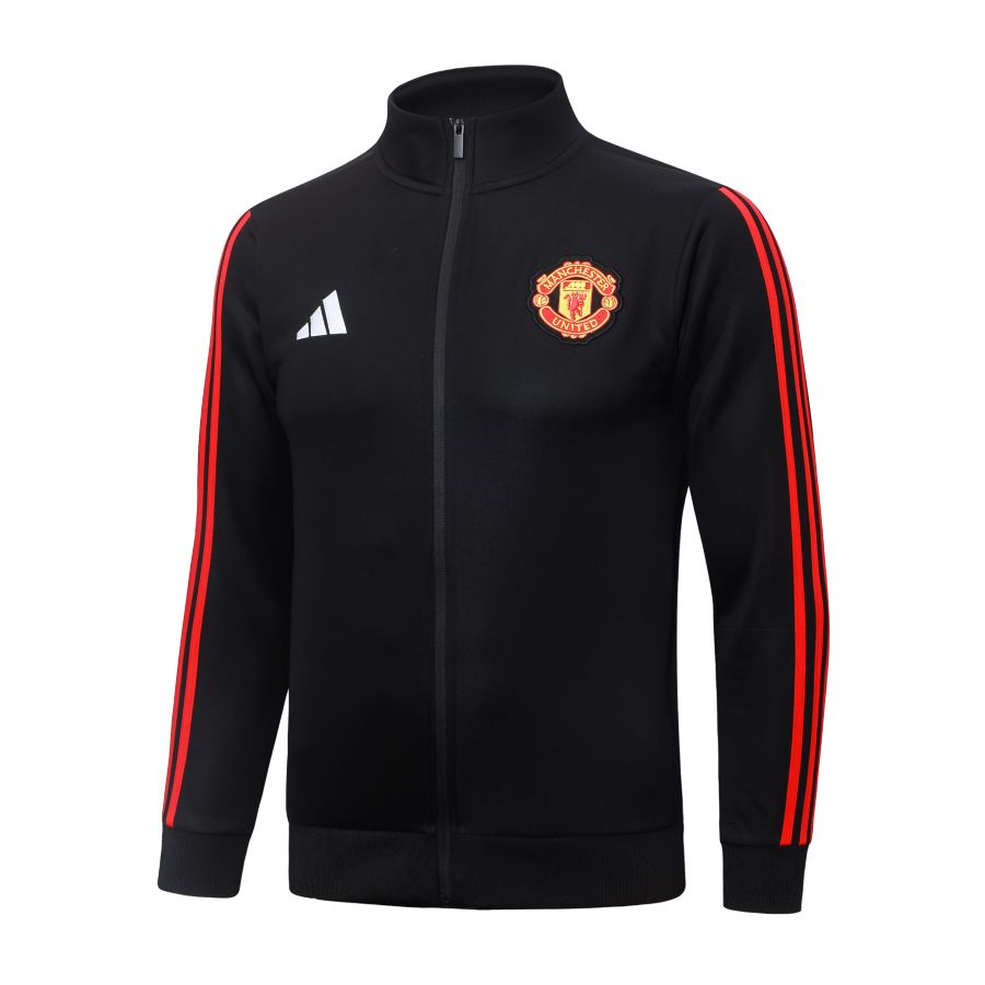Survetement Manchester United Veste 2026 2027 Noir Rouge (4)