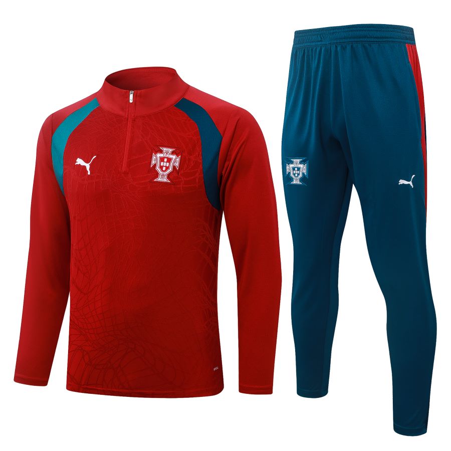 Survetement Portugal Training 2026 2027 Rouge Bleu (1)