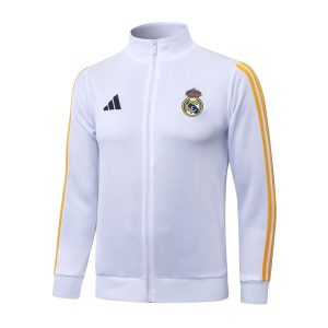 Survetement Real Madrid Veste 2026 2027 Blanc Jaune (4)