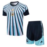 Ensemble Maillot Short Argentine 2026 2027 Bleu Ciel Rayé (1)